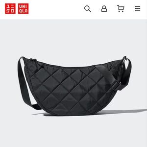 Uniqlo Quilted Black Crossbody Bag